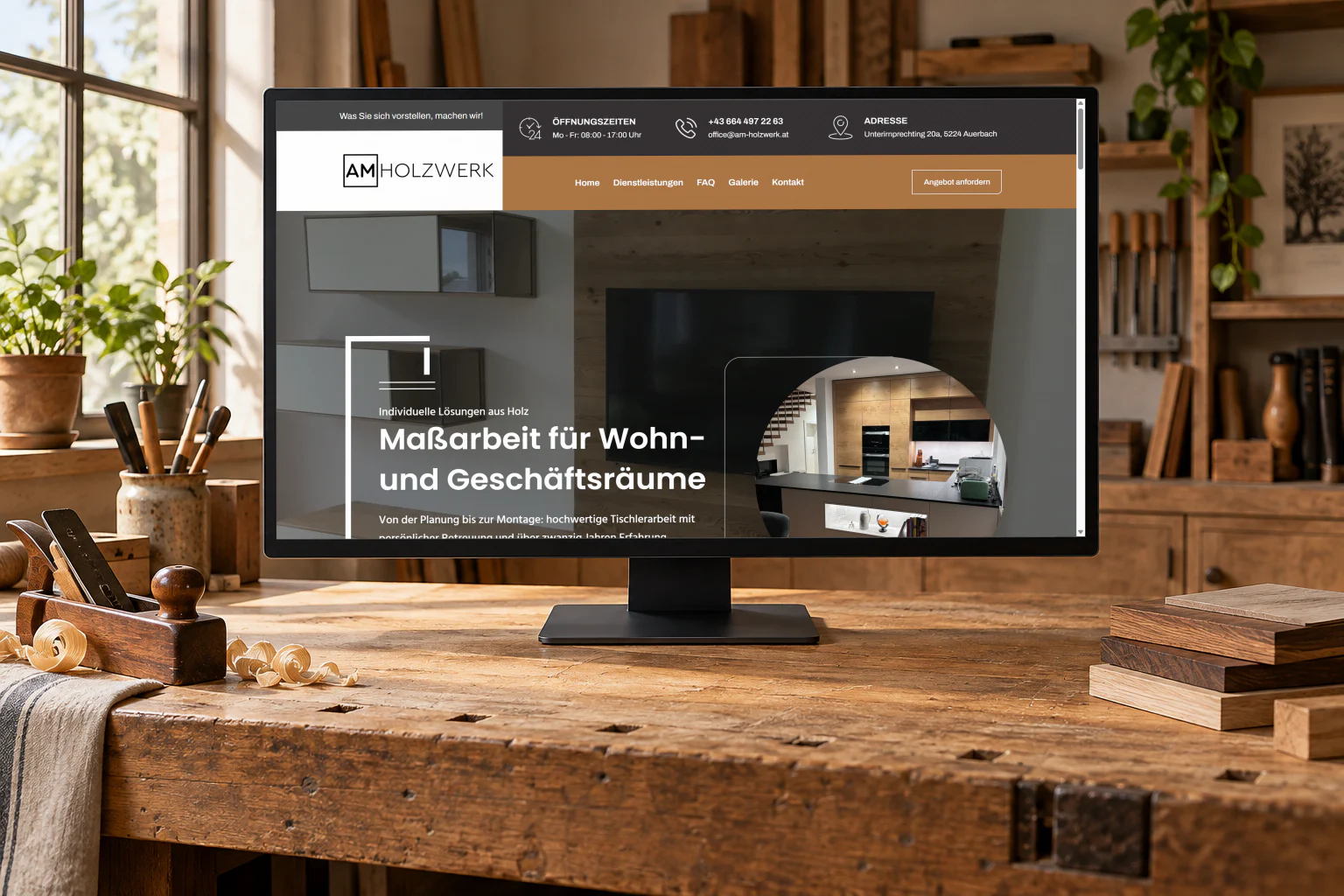 Die Website von AM Holzwerk