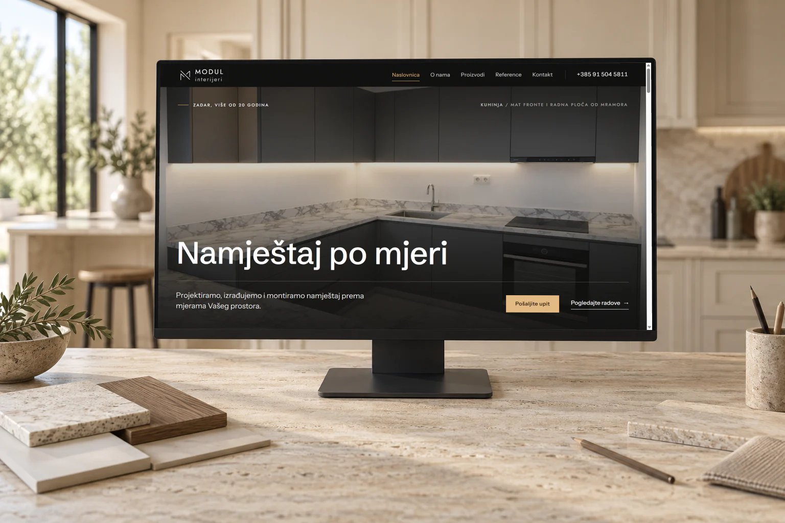 Die Website von Modul Interijeri