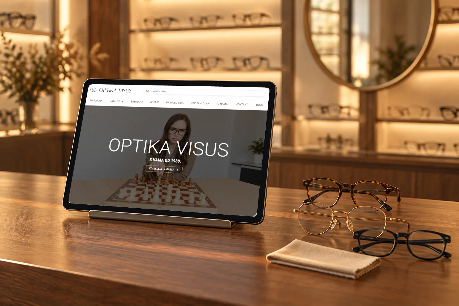 The Optika Visus website