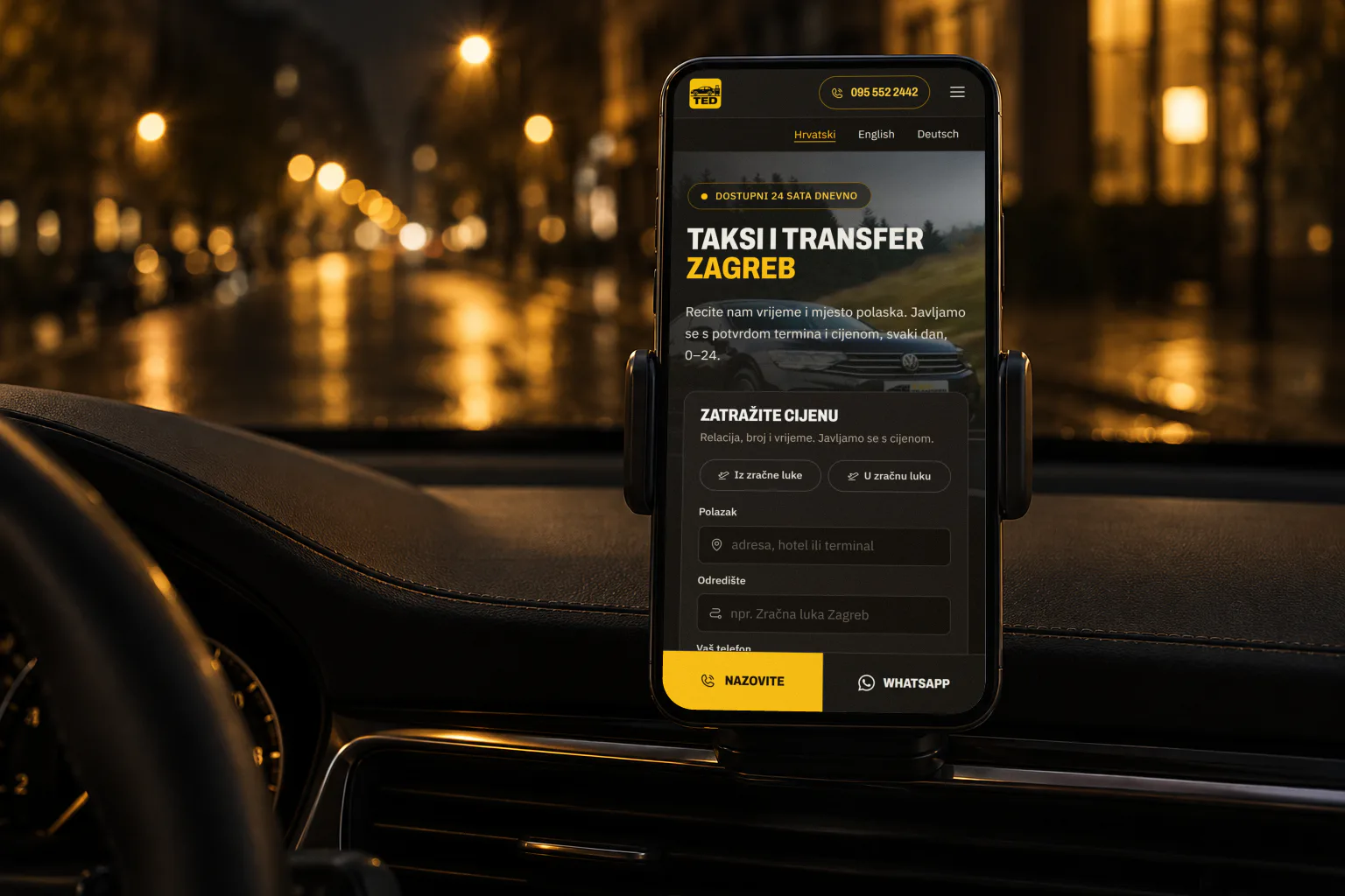 Web stranica Ted Transfer