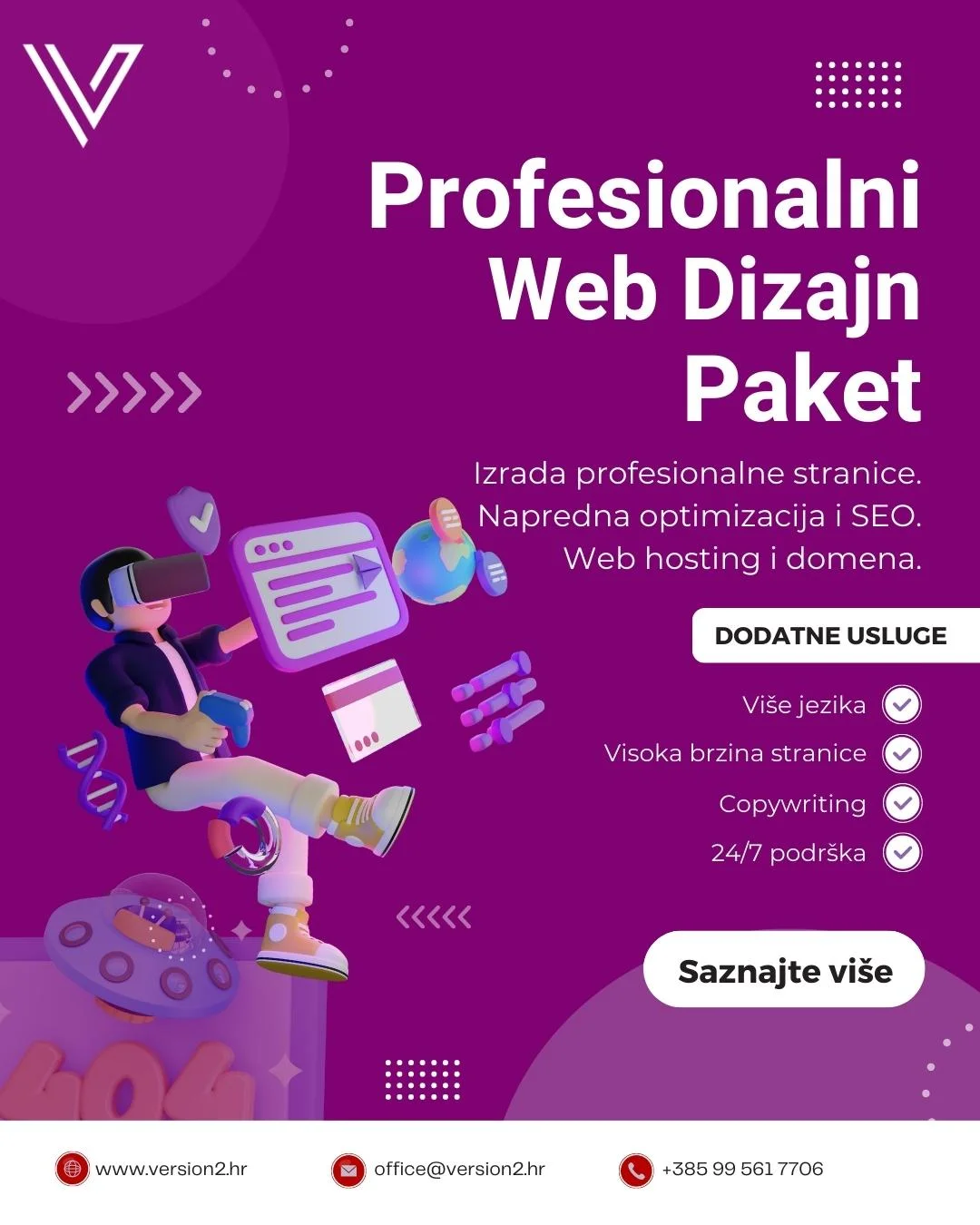 Version2, Agentur für digitales Marketing, Webdesign, soziale Netzwerke, bezahlte Anzeigen, SEO, Texterstellung, Version 2, Version2 Zadar